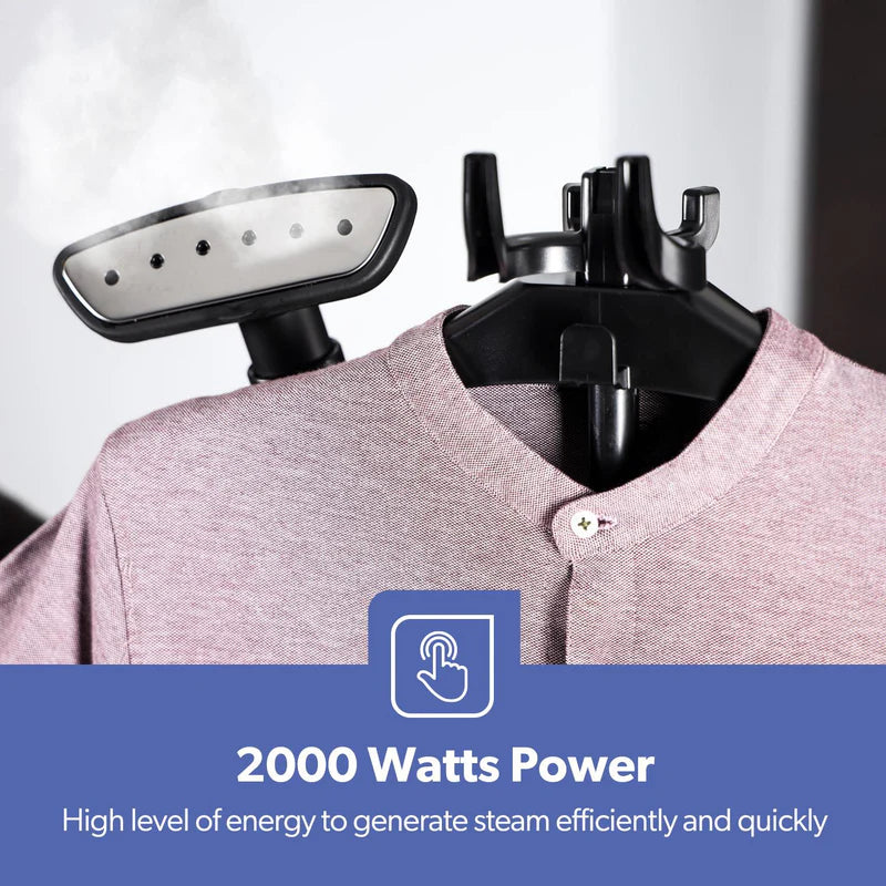 Geepas GGS25020 Garment Steamer | 2000W Powerful Upright Steamer with 3L Water Tank | 46g/min Continuous Steam | 2 Speed Settings | Adjustable Pole | 2 Years Warranty