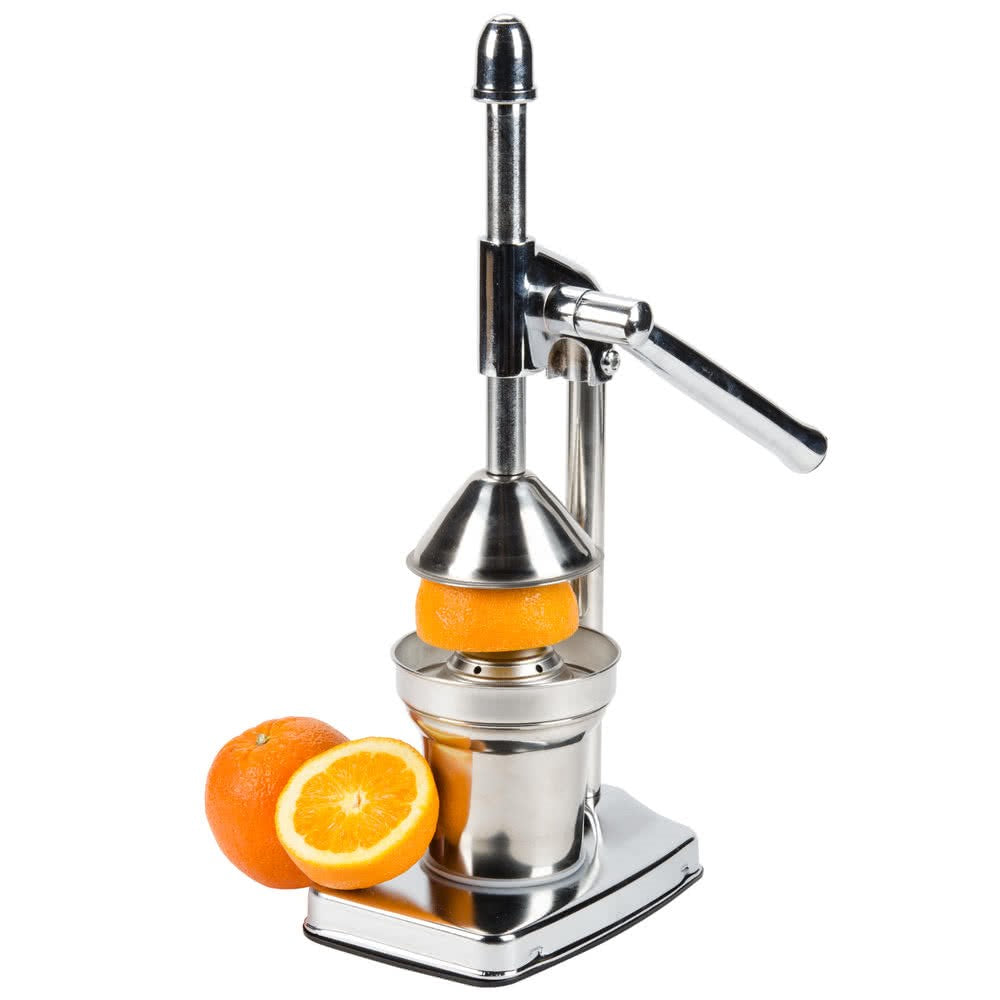 Royalford Citrus Juicer- RF8674| Set includes Aluminum Alloy Handles, Stainless Steel Cup and Strainer, and an Iron Base| Manual Juicer for making Orange Juice, Lemon, and so on