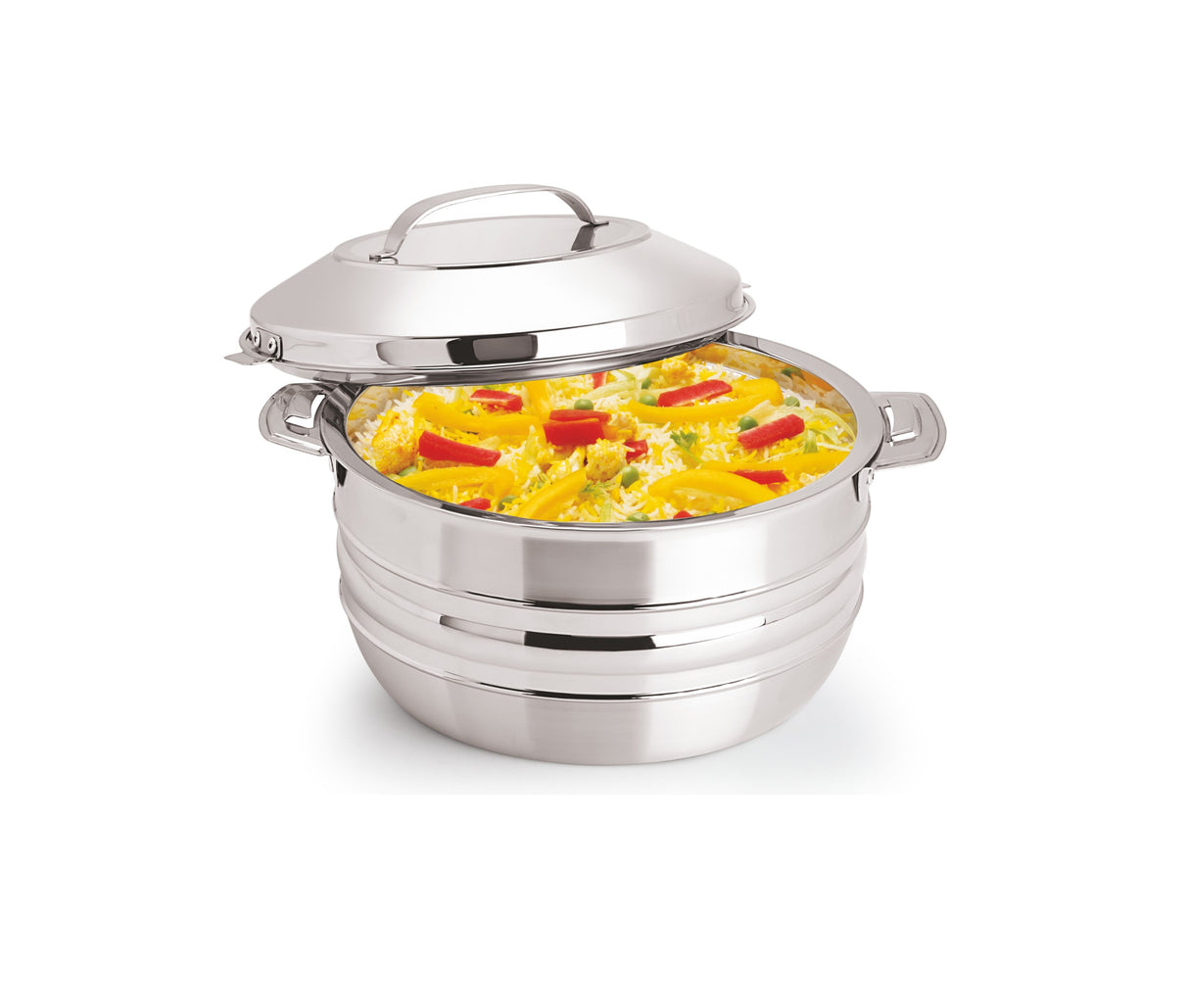 8L Stainless Steel Esteelo Hot Pot Double Wall Hot Pot | Serving Dishes with Lids | Hot Food Storage Containers & Warmers with Comfortable Handle | Storage Saver for Everyday Use