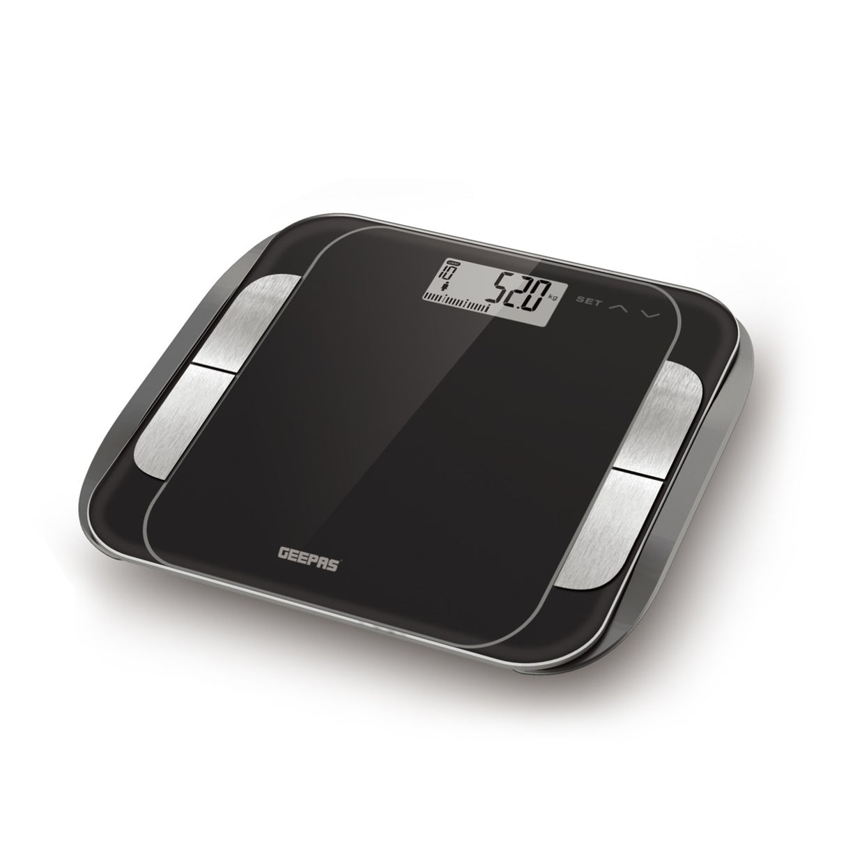 Geepas GBS46506UK  Body Fat Bathroom Scale - Smart High Accuracy Digital Weighing Scales for Body Weight, BMI Visceral Body Fat Rating, Muscle Mass, Body Hydration, Water & Bone Mass - 2 Year Warranty