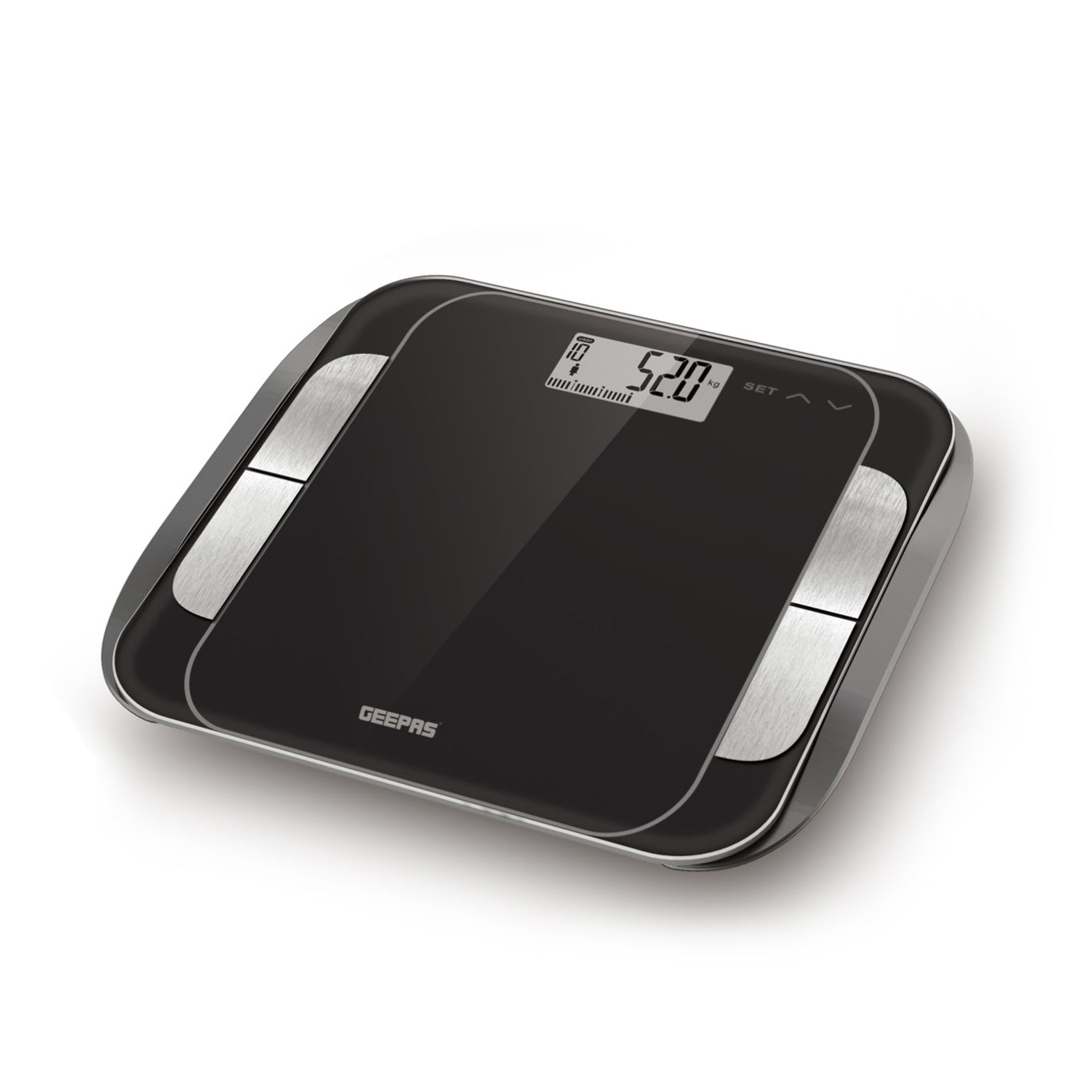 Geepas GBS46506UK  Body Fat Bathroom Scale - Smart High Accuracy Digital Weighing Scales for Body Weight, BMI Visceral Body Fat Rating, Muscle Mass, Body Hydration, Water & Bone Mass - 2 Year Warranty