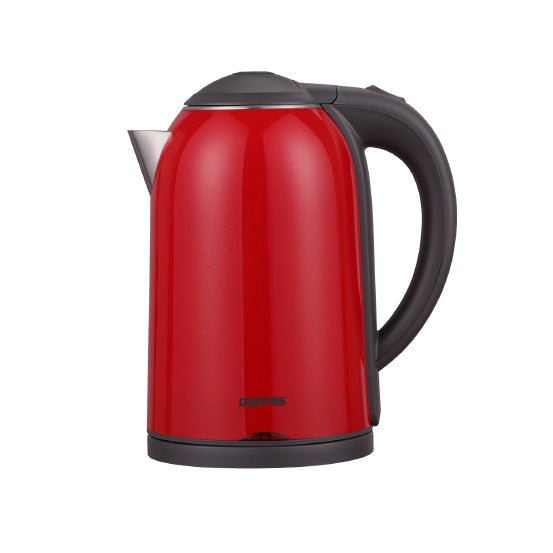Geepas 1.7L Double Layer Electric Kettle GK38013 | Cool Touch Exterior |Fast Boiling | Stainless Steel Interior |Auto Shut-Off|  Energy Efficient|  2 Years Warranty