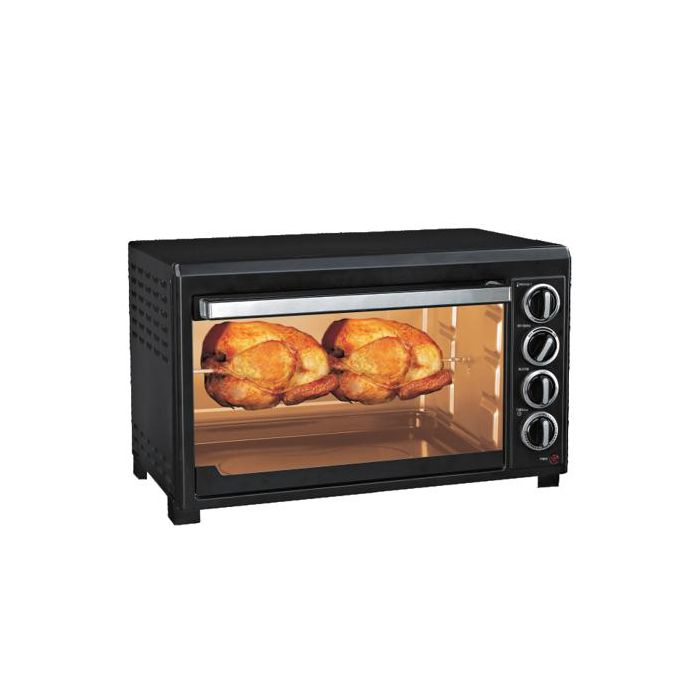Geepas Electric Oven 48L with Rotisserie & Convection GO4451 | 2000W Power| 60 Minute Timer| Adjustable Temperature Control| Multi-Cooking Functions|  2 Years Warranty