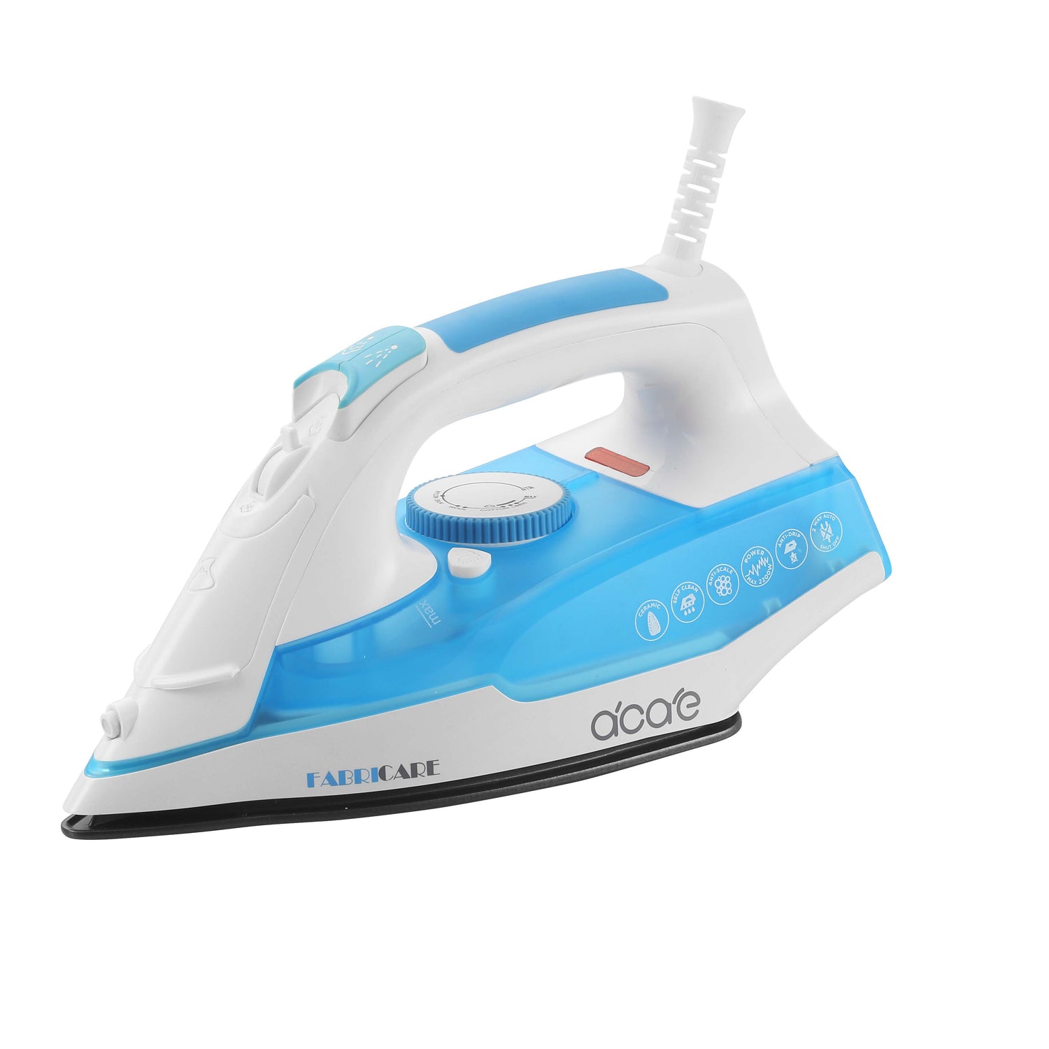 Geepas GSI7809 Steam Iron | 2400W Powerful Iron with Non-Stick Soleplate| Spray & Steam Function| Self-Clean| Variable Temperature Control | 240ml Tank| 2 Years Warranty