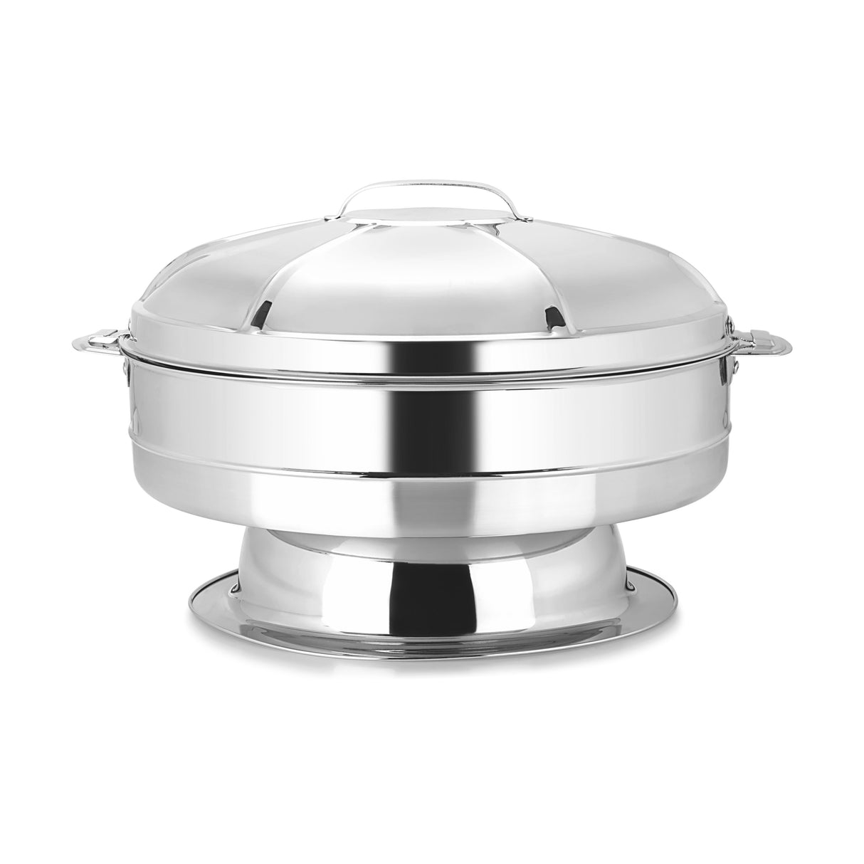 Royalford 32cm Double Wall Stainless Steel Hot Pot - Portable Extra Deep Hot Pot | Serving Dish with Lid | Easy Lock Ergonomic Handles | Food Storage with Warmers Pot | Storage Saver for Everyday Use