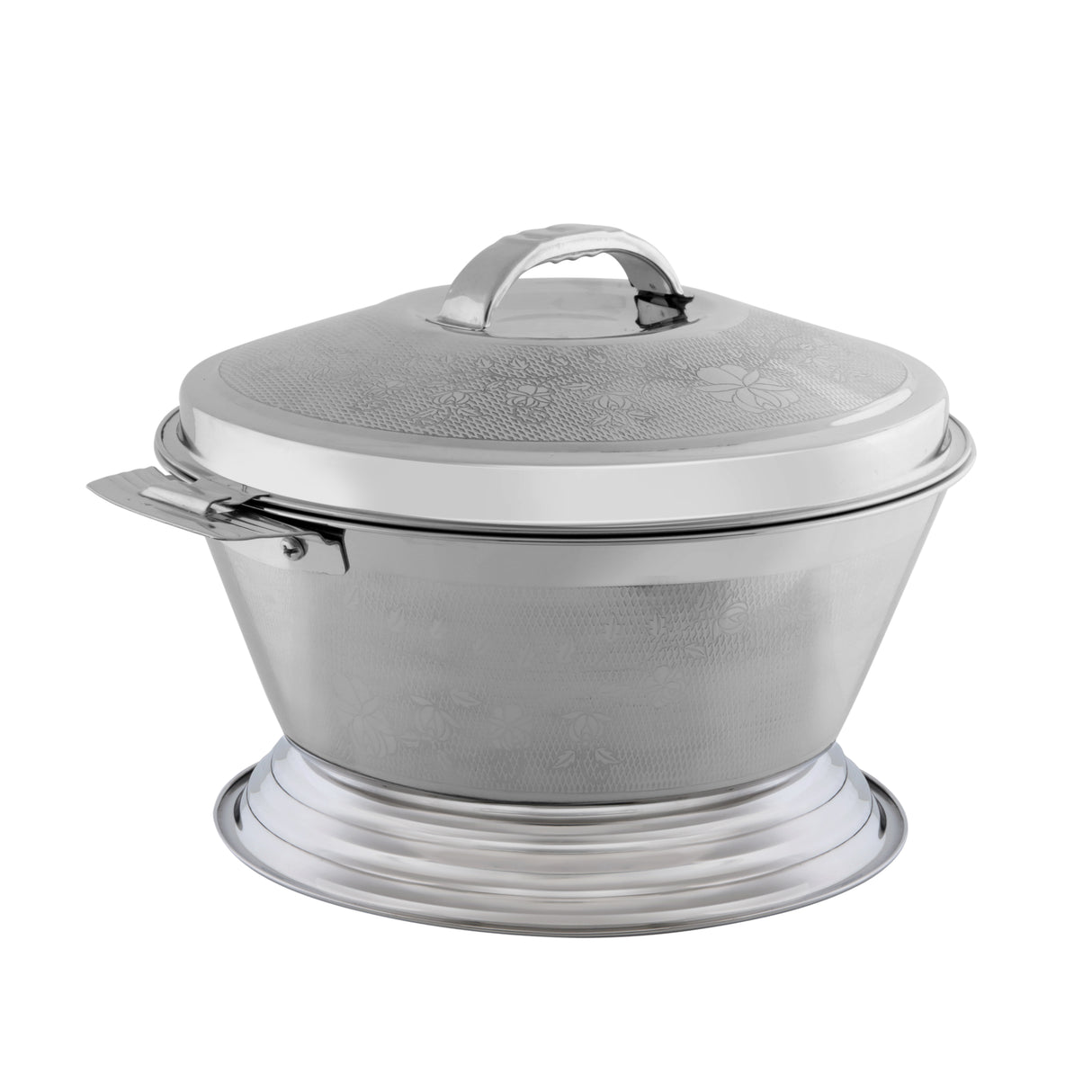 3L Stainless Steel Hot Pot with Stand Portable Extra Deep Hot Pot | Serving Dish with Lid | Easy Lock Ergonomic Handles | Food Storage with Warmers Pot | Storage Saver for Everyday Use