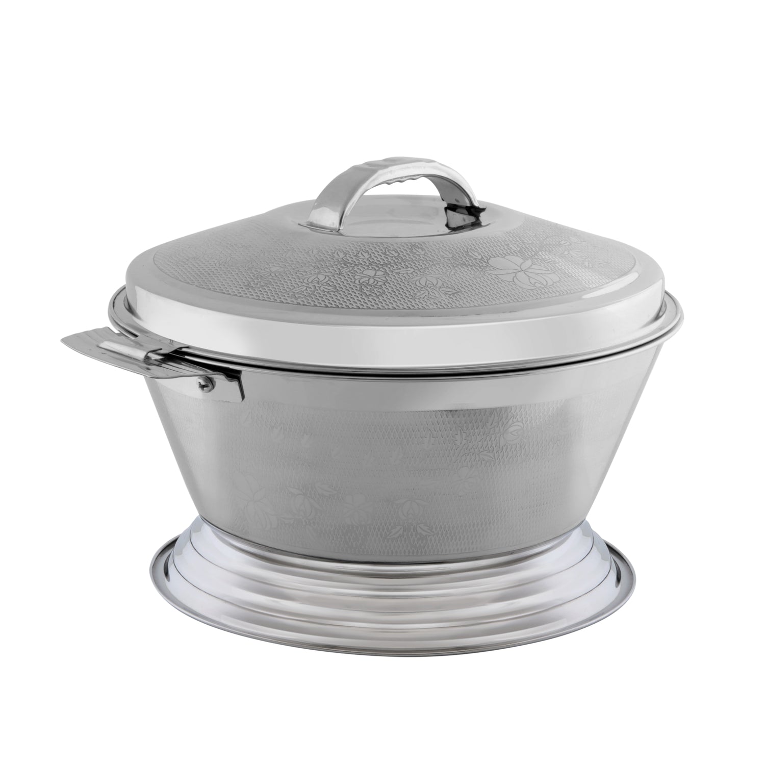 3L Stainless Steel Hot Pot with Stand Portable Extra Deep Hot Pot | Serving Dish with Lid | Easy Lock Ergonomic Handles | Food Storage with Warmers Pot | Storage Saver for Everyday Use