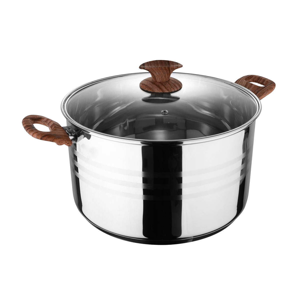 Royalford RF8552 32cm Stainless Steel Casserole with Glass Lid - Durable, High-Quality steel Construction | Non-Stick Dish for Gas, Induction & Ceramic Hobs | Tempered Glass Lid