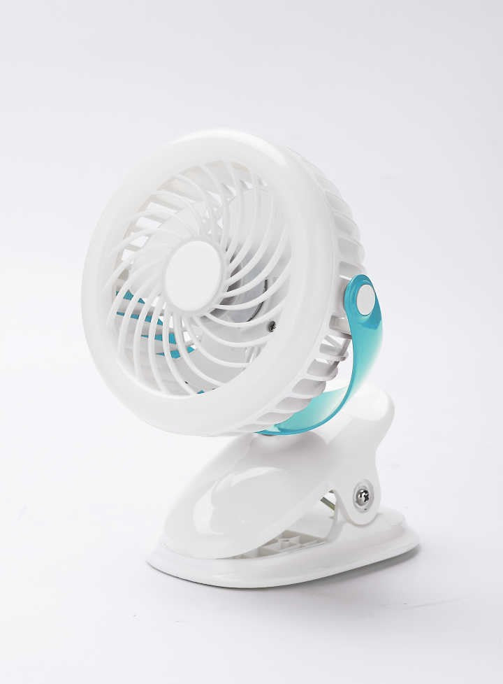 Geepas GF21137 Rechargeable Clip Fan with Light | Portable 2-in-1 Cooling Fan & LED Lamp | USB Charging |Adjustable Tilt | Grip Clip | 7 Hours Working | 2 Years Warranty