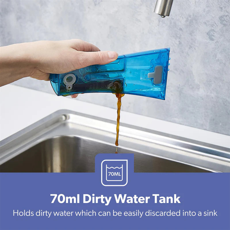 Geepas GWC63065UK Cordless Window Vacuum Cleaner | 3-in-1 Spray, Wipe & Suction| 140ml Water Tank| 3.7V 1500mAh Li-ion Battery| 35-Minute Run Time | 2 Years Warranty