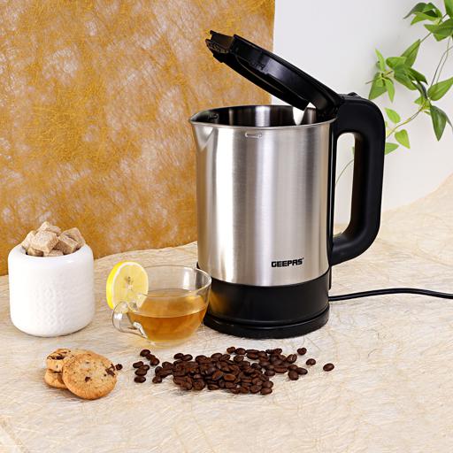 Geepas GK174 Stainless Steel Electric Kettle | 1.7L Capacity | 2200W Fast Boil | Auto Shut-Off| Boil Dry Protection| Stainless Steel Body| Safe Design | 2 Years Warranty