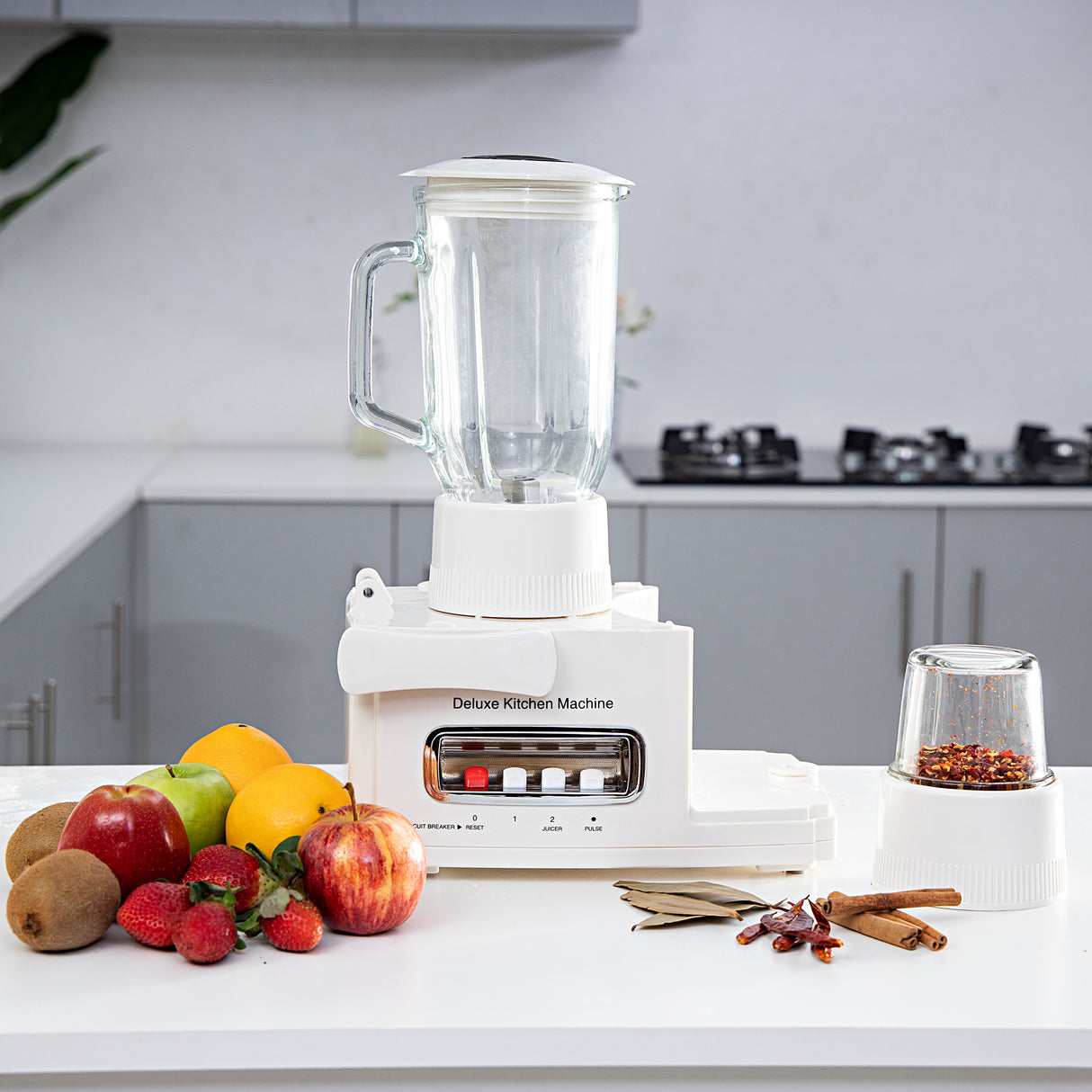 Geepas GSB1650 10-in-1 Food Processor & Juicer | 400W Multi-Functional Blender, Smoothie Maker, Chopper & Grinder | 1.5L Jar, 2-Speed Pulse, Ice Crusher, 2 Years Warranty