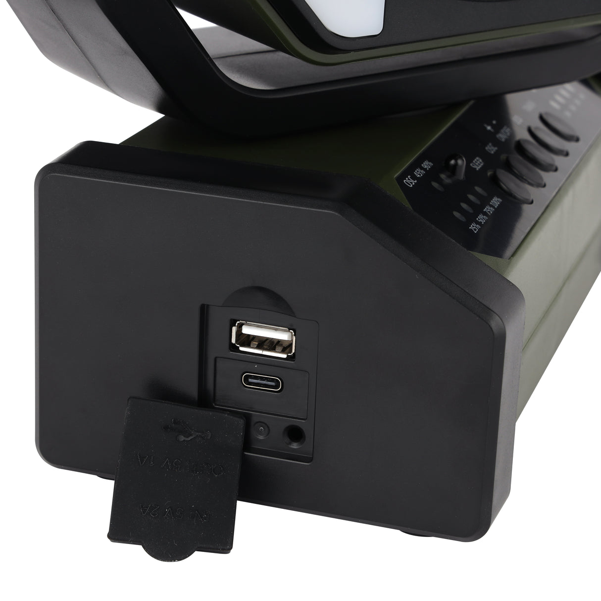 Geepas 8" Rechargeable Fan with LED Light GF21220 |10000mAh Battery, Up to 30H Working Time, Powerful Cooling, Oscillation Function, Remote Control, 2Year Warranty, Black