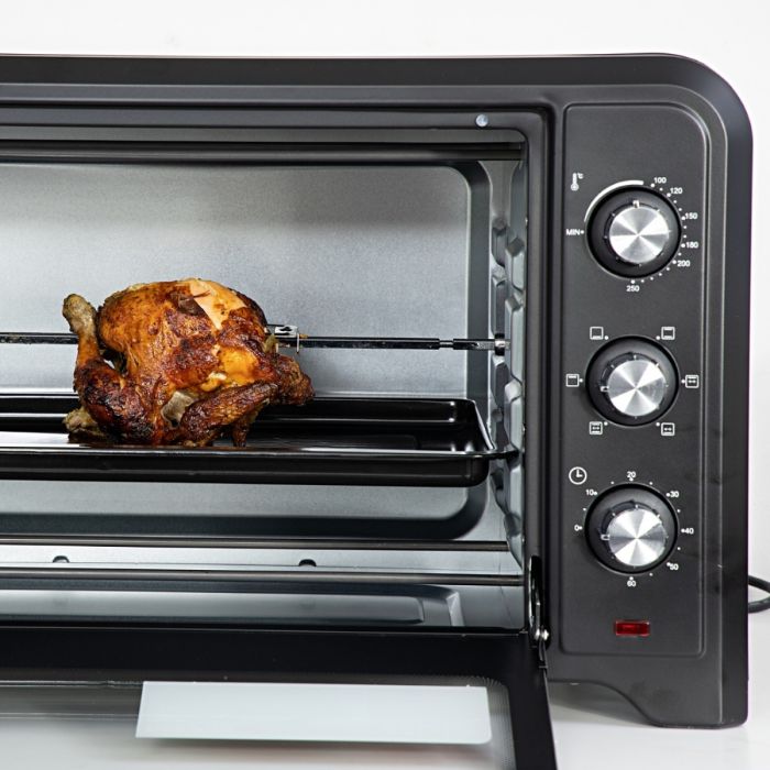 Geepas Electric Oven with Rotisserie GO4450 | 42L Capacity| 2000W Power| 60 Minutes Timer| Adjustable Temperature Control| Multi-Cooking Functions | 2 Years Warranty