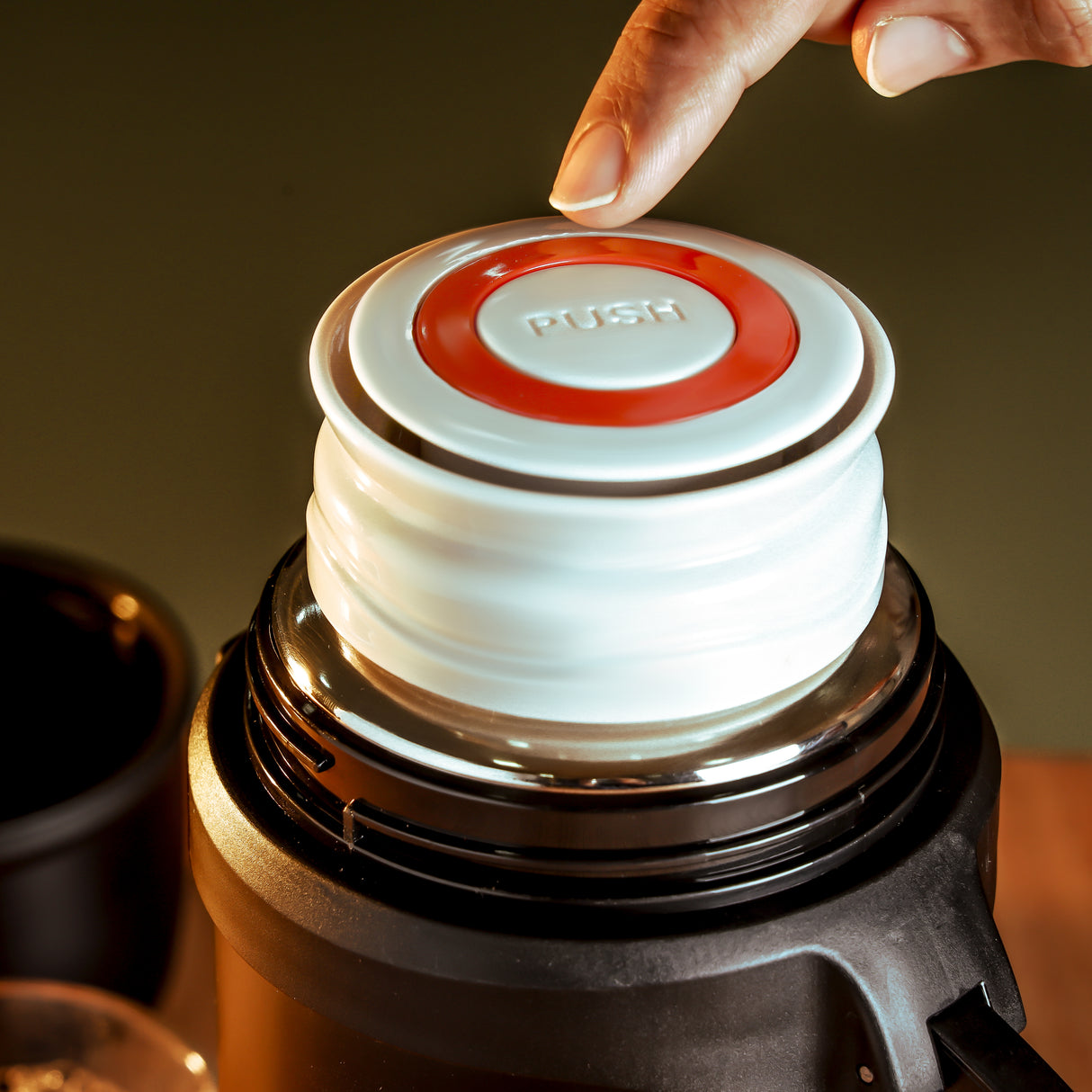 Geepas GSVB4111  Stainless Steel Vacuum Bottle | 1.5L Capacity| Hot & Cold Insulation up to 24 Hours | 18/8 Steel & Copper Coating | Leak-Proof Design | 2 Year Warranty