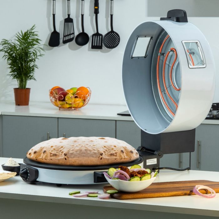 Geepas GBM63037 Arabic Bread Maker | 40cm Large Baking Plate for Perfect Arabic Bread, Pita & Flatbreads |Adjustable Temperature, Non-Stick Coating, Cool-Touch Handles