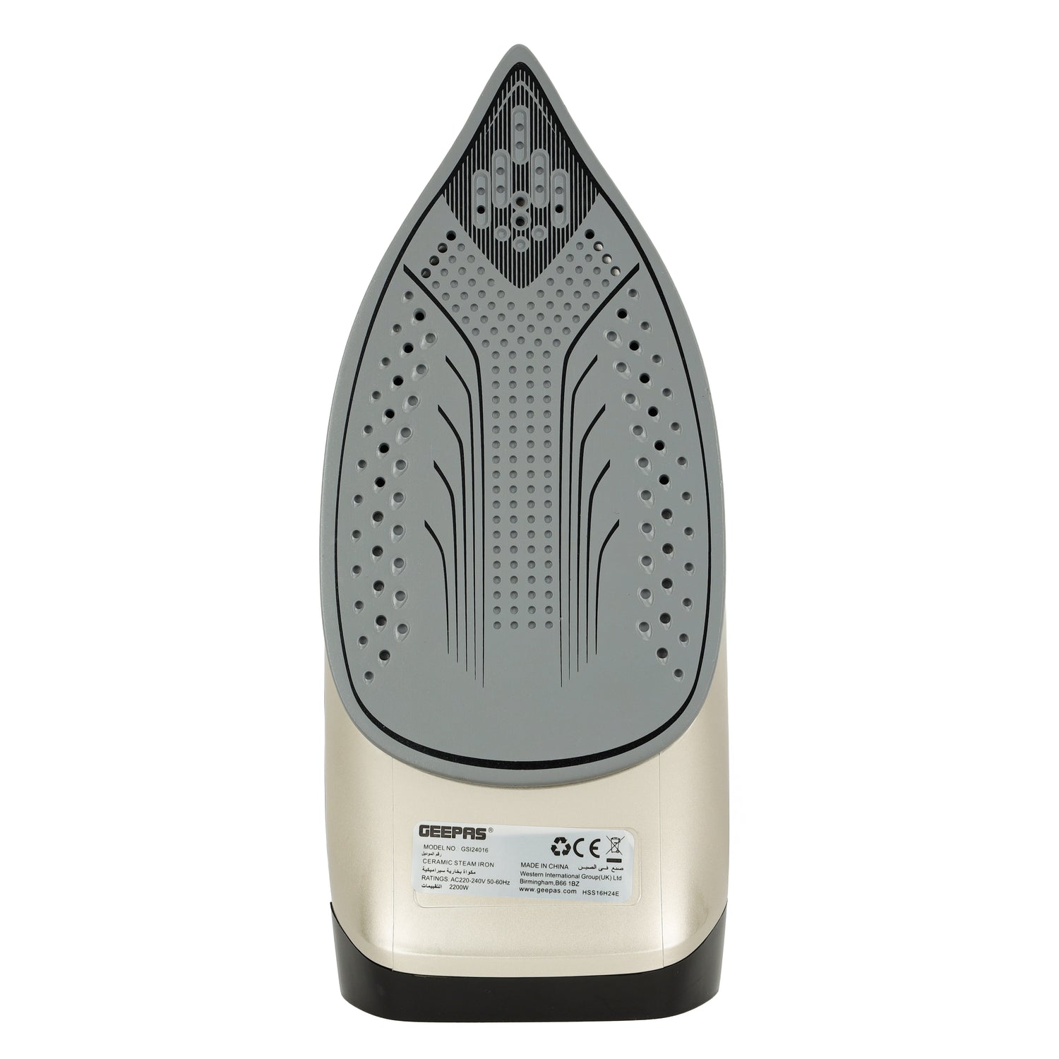 Geepas Ceramic Steam Iron GSI24016|2200W, Dry, Spray & Steam Functions, 200ml Tank, Self-Cleaning, Powerful Shots, Compact Handy Design, Ceramic Soleplate, 2Year Warranty