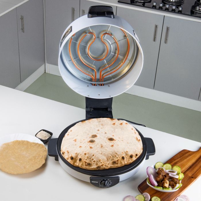 Geepas GBM63037 Arabic Bread Maker | 40cm Large Baking Plate for Perfect Arabic Bread, Pita & Flatbreads |Adjustable Temperature, Non-Stick Coating, Cool-Touch Handles