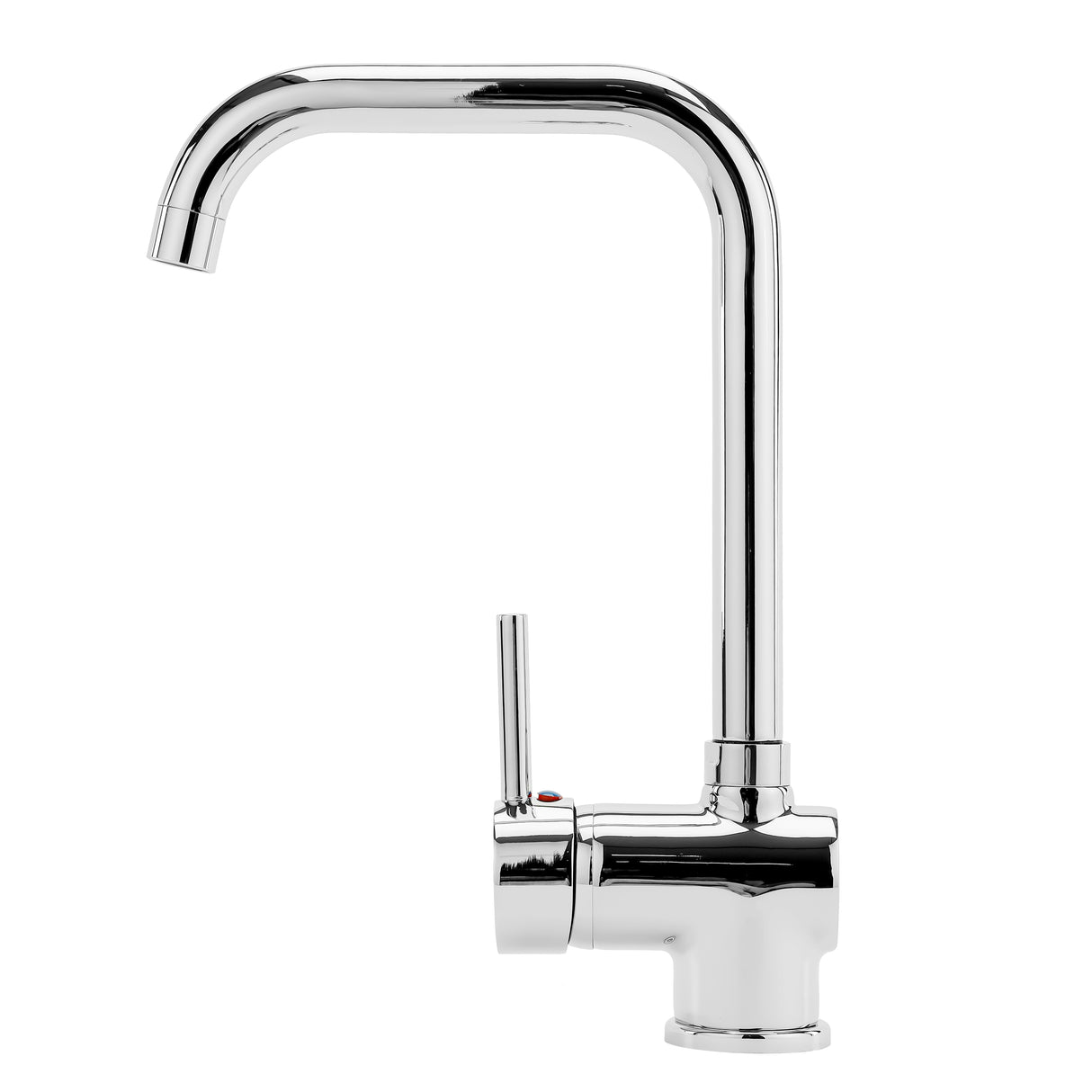 Geepas Single Lever Sink Mixer- GSW61146 | Brass Deck Mounted Tap for Kitchen/Bathroom | Solid Handle, Ceramic Cartridge, Leak-Proof, 360° Spout | 5-Year Warranty