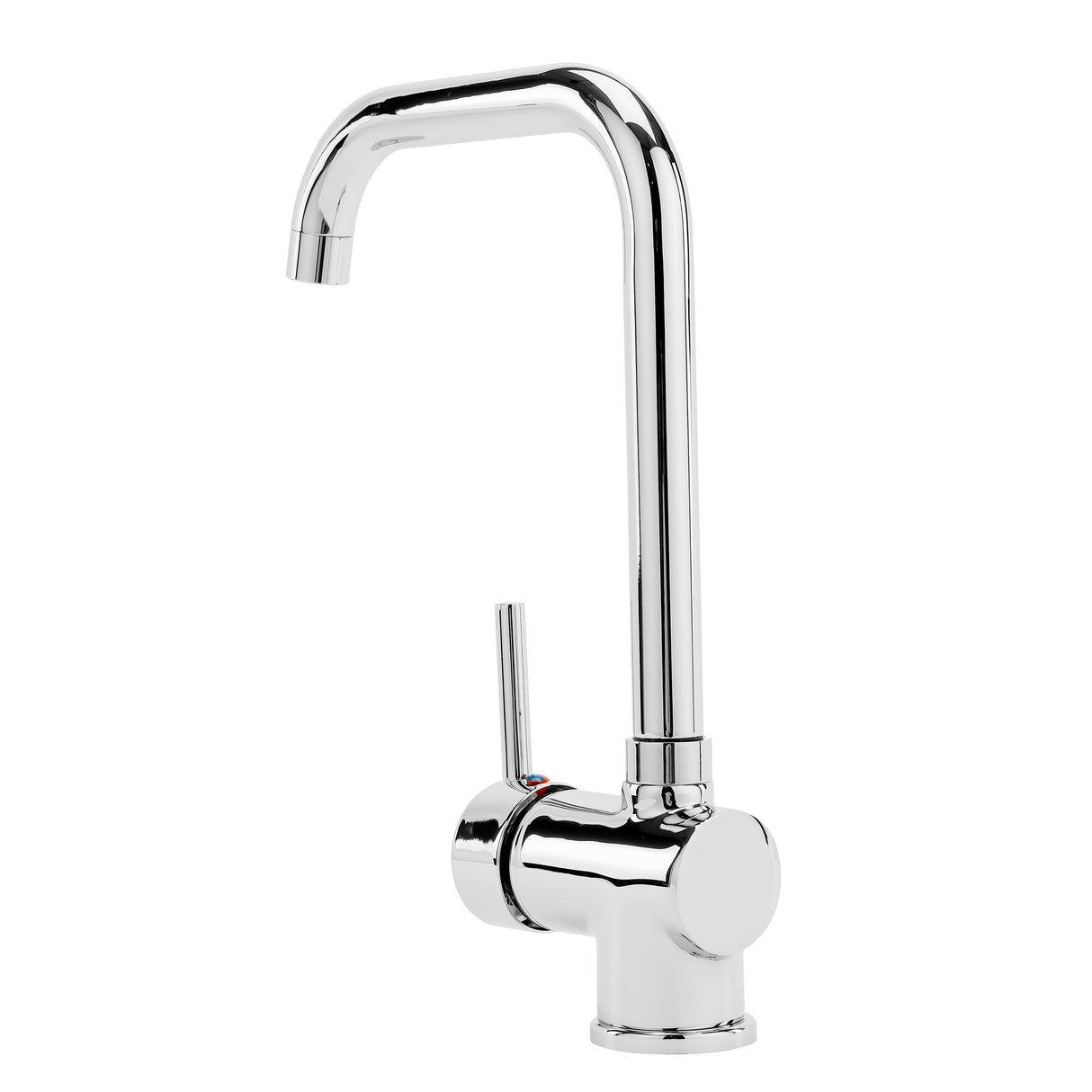 Geepas Single Lever Sink Mixer- GSW61146 | Brass Deck Mounted Tap for Kitchen/Bathroom | Solid Handle, Ceramic Cartridge, Leak-Proof, 360° Spout | 5-Year Warranty
