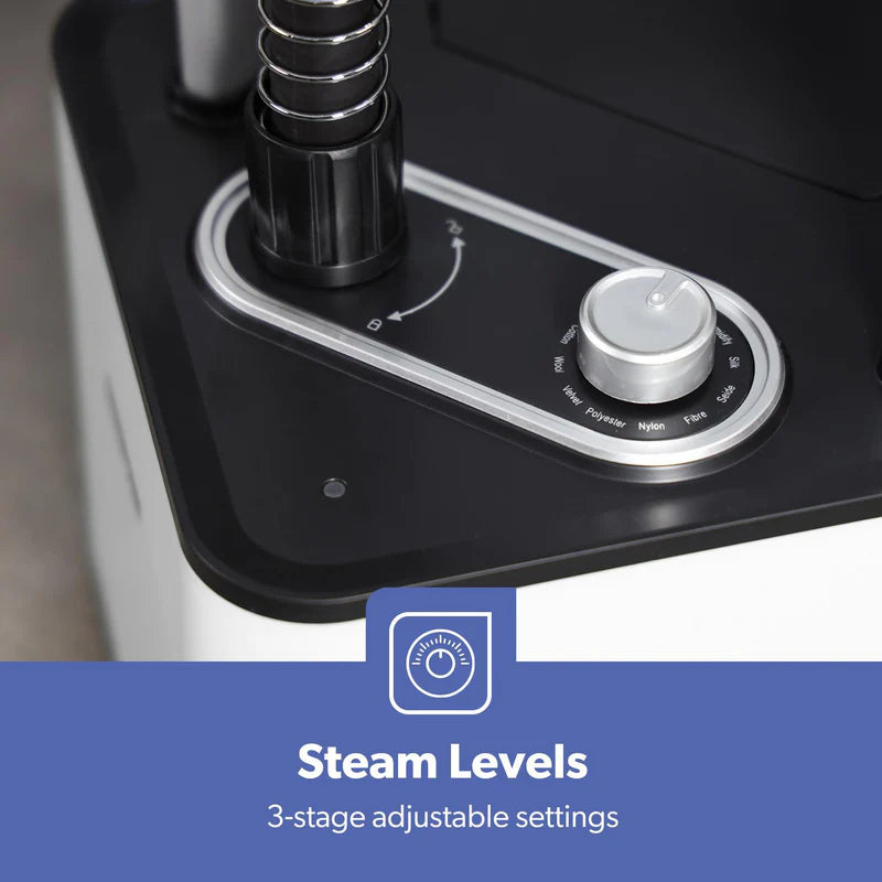 Geepas GGS25033 2000W Garment Steamer | 1.3L Water Tank | 11 Fabric Care Modes | Fast Heat-Up |  Adjustable Pole & Wheels | Perfect for All Fabrics | 2 Years Warranty