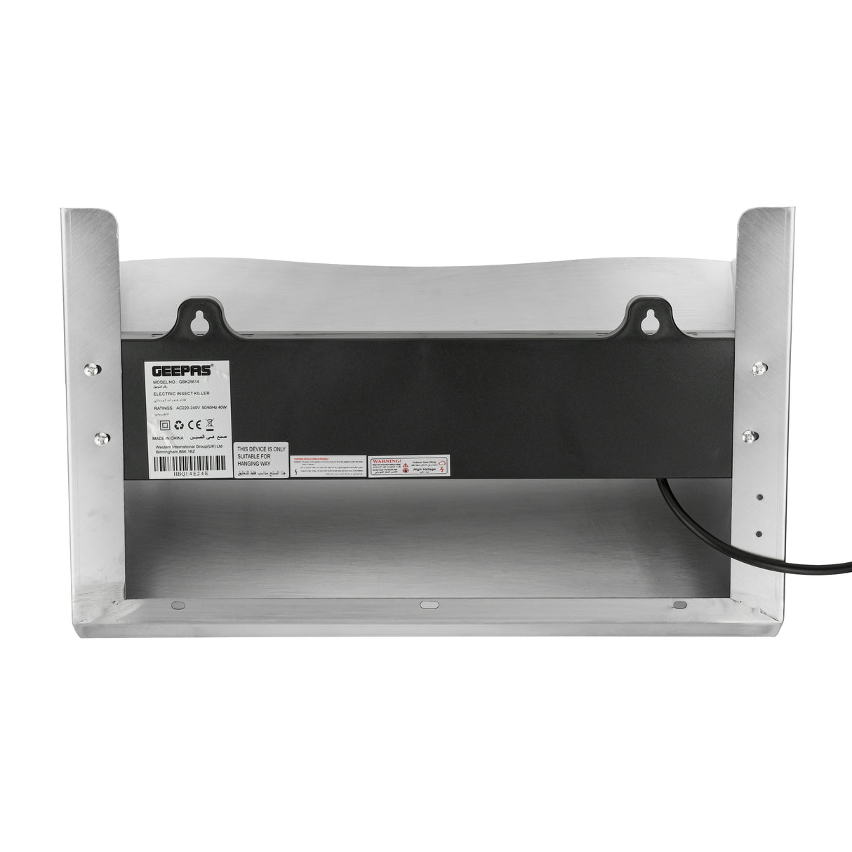 Geepas GBK25614 Electric Insect Killer | 40W UV Light Bug Zapper with 10 Glue Papers | Pollution-Free| Low Power Consumption| Eco-Friendly Mosquito Trap| 2 Years Warranty