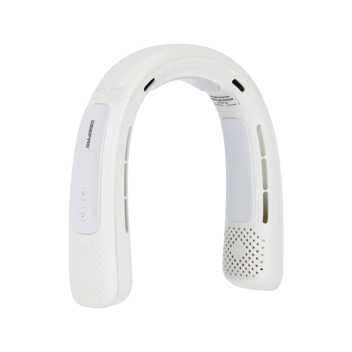 Geepas Cool Collar- GF21229/ 12 Hours Long Working Time, 3 Speed Levels/Lightweight, Suitable for Indoor and Outdoor Use/ Silent, Safe and Secure/ White, 2 Years Warranty