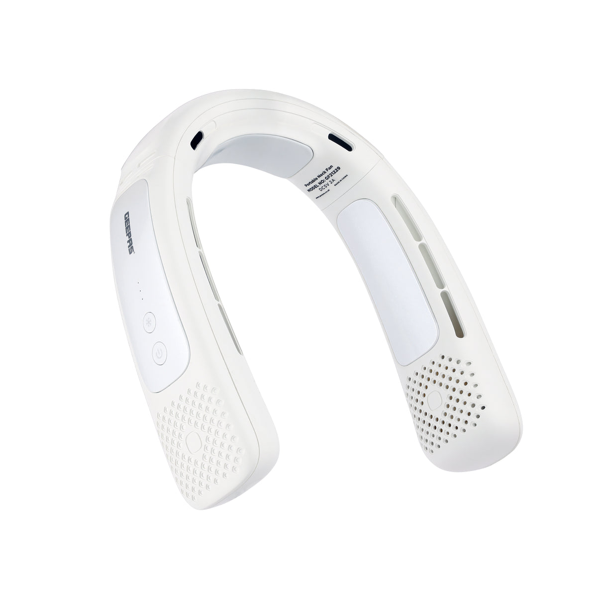 Geepas Cool Collar- GF21229/ 12 Hours Long Working Time, 3 Speed Levels/Lightweight, Suitable for Indoor and Outdoor Use/ Silent, Safe and Secure/ White, 2 Years Warranty