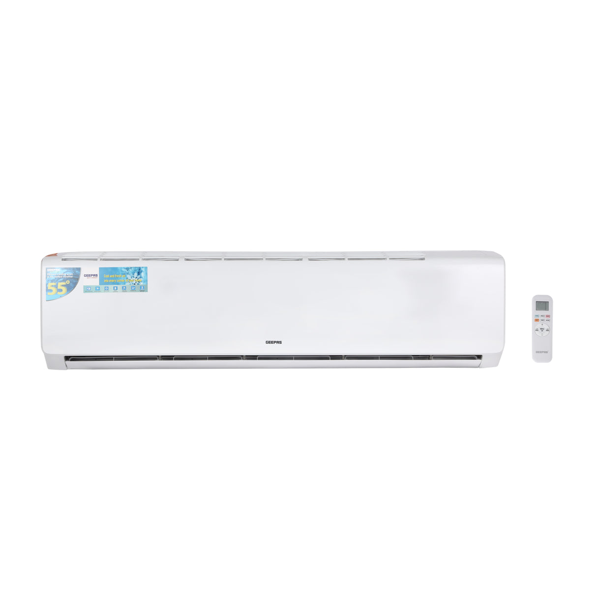 Geepas GACSP368CA 3.0 Ton Split Air Conditioner | 36000 BTU Cooling Capacity | Golden Fin Protection | Durable Piston Compressor | Energy Efficient  | 1 Year Warranty