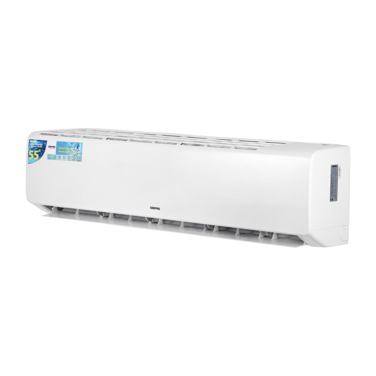 Geepas GACSP368CA 3.0 Ton Split Air Conditioner | 36000 BTU Cooling Capacity | Golden Fin Protection | Durable Piston Compressor | Energy Efficient  | 1 Year Warranty
