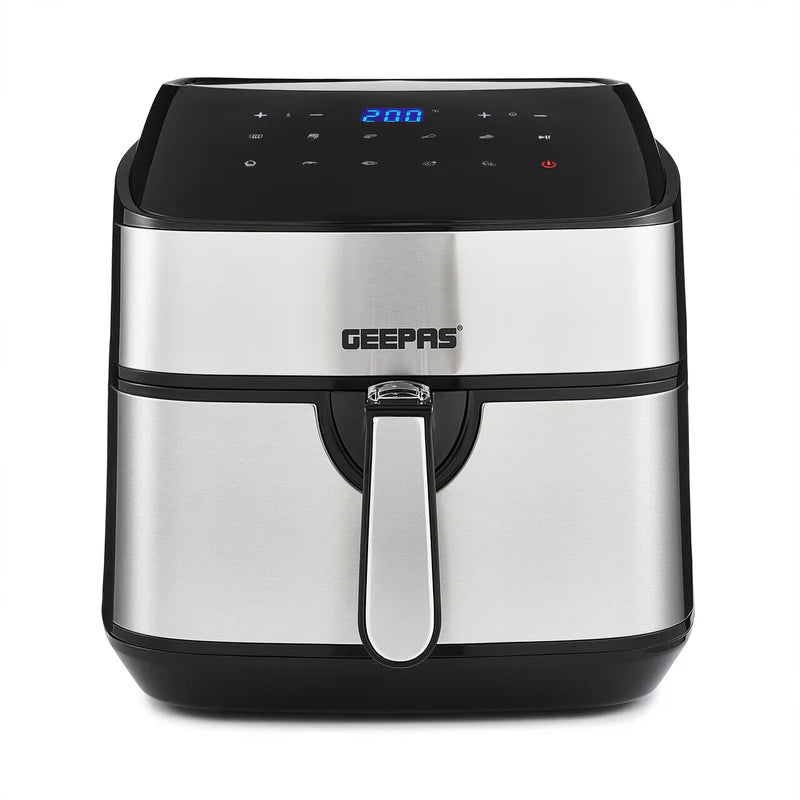 Geepas Digital Air Fryer GAF37530UK | 7.5L Capacity with 5.5L Basket, Vortex Technology, Digital Touch Screen, 10 Preset Modes, 1–60 Min Timer, 2 Years Warranty