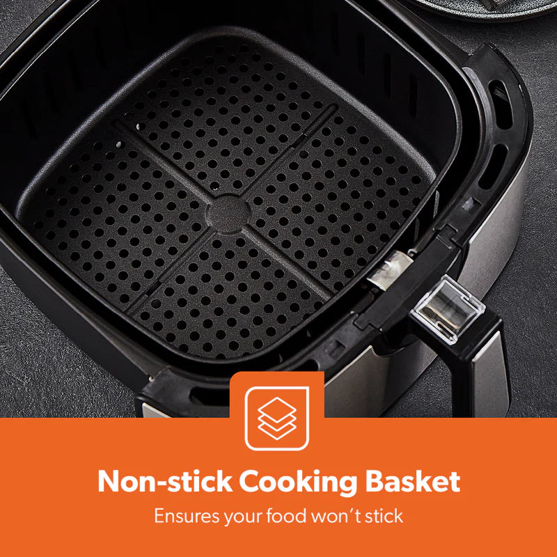 Geepas Digital Air Fryer GAF37530UK | 7.5L Capacity with 5.5L Basket, Vortex Technology, Digital Touch Screen, 10 Preset Modes, 1–60 Min Timer, 2 Years Warranty