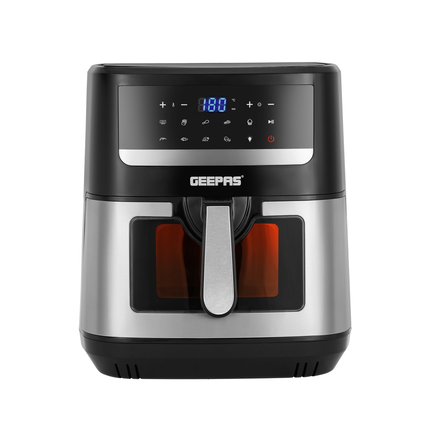 Geepas Double Heating Digital Air Fryer GAF37544 | 9.2L| Vortex Frying Technology| Digital Display| 1–60 Min Timer| 50–200°C| 9 Preset Programs|2 Years Warranty