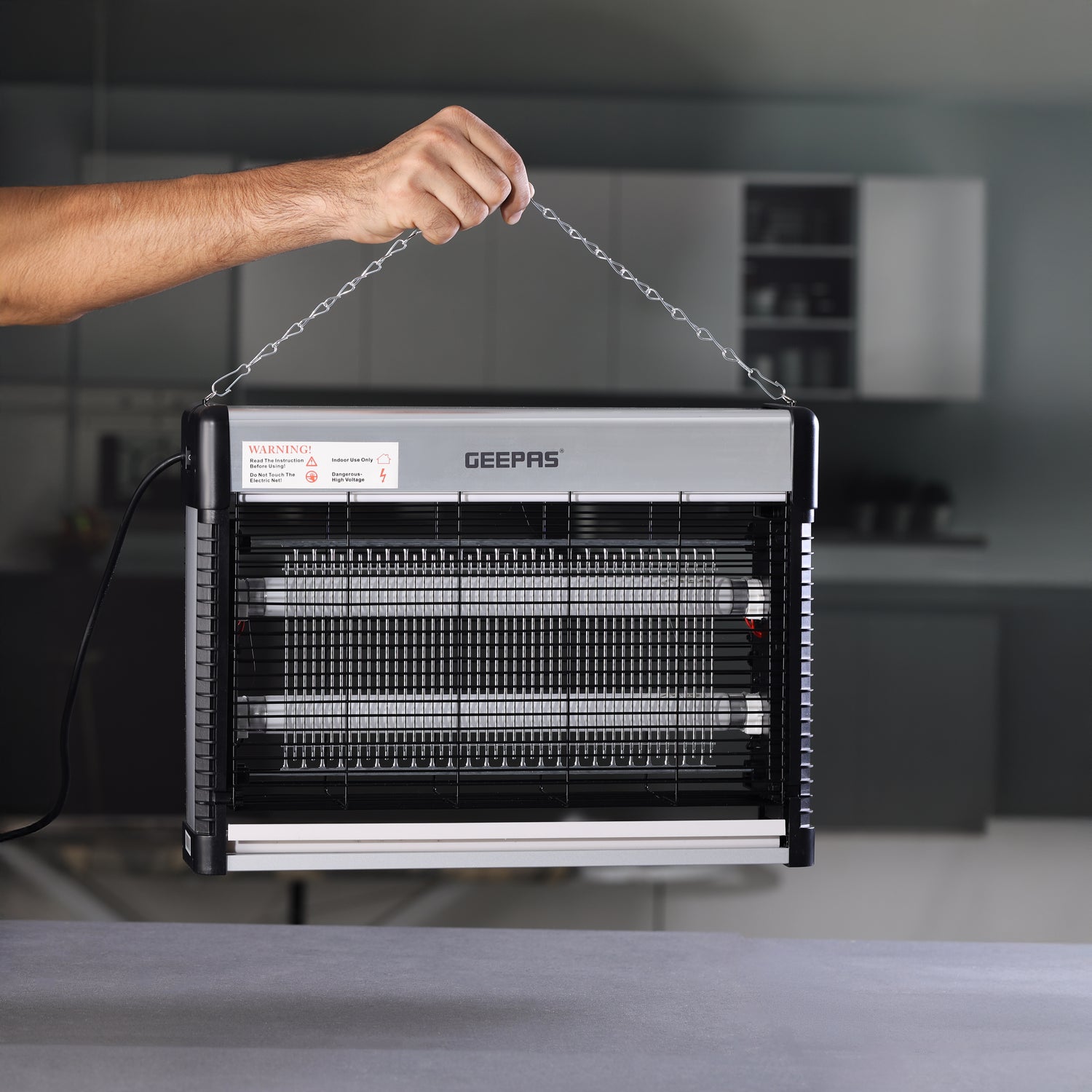 Geepas GBK25615 Electric Insect Killer | 20W UV Tube for Mosquito & Fly Control | Chemical-Free & Odorless Operation |  Energy Efficient Design |  2 Years Warranty