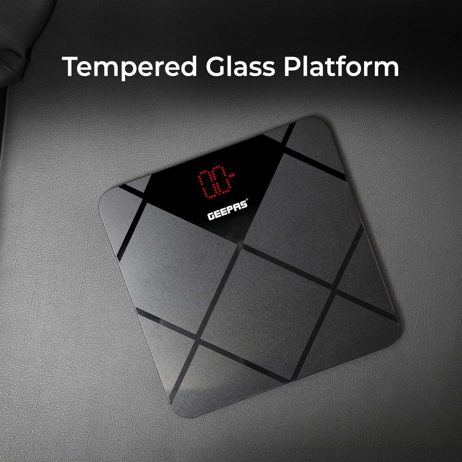 Geepas Digital Body Scale GBS46523UK | 180kg Capacity, High Precision Gauge Sensor, Tempered Glass with ABS Base | Durable, Stylish, Accurate Weighing, 2Year Warranty