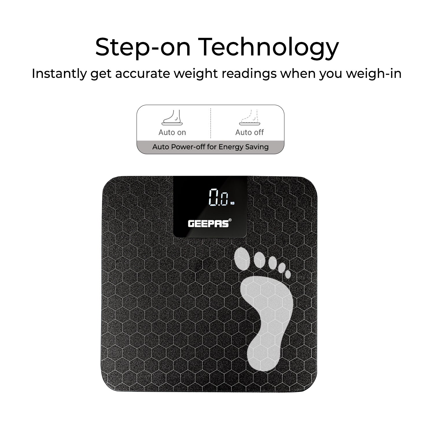 Geepas GBS46524UK Digital Body Scale | High Precision Sensor System | 180kg Capacity, Tempered Glass Top, ABS Base | Multi-Purpose Body Weighing Machine | 2 Year Warranty