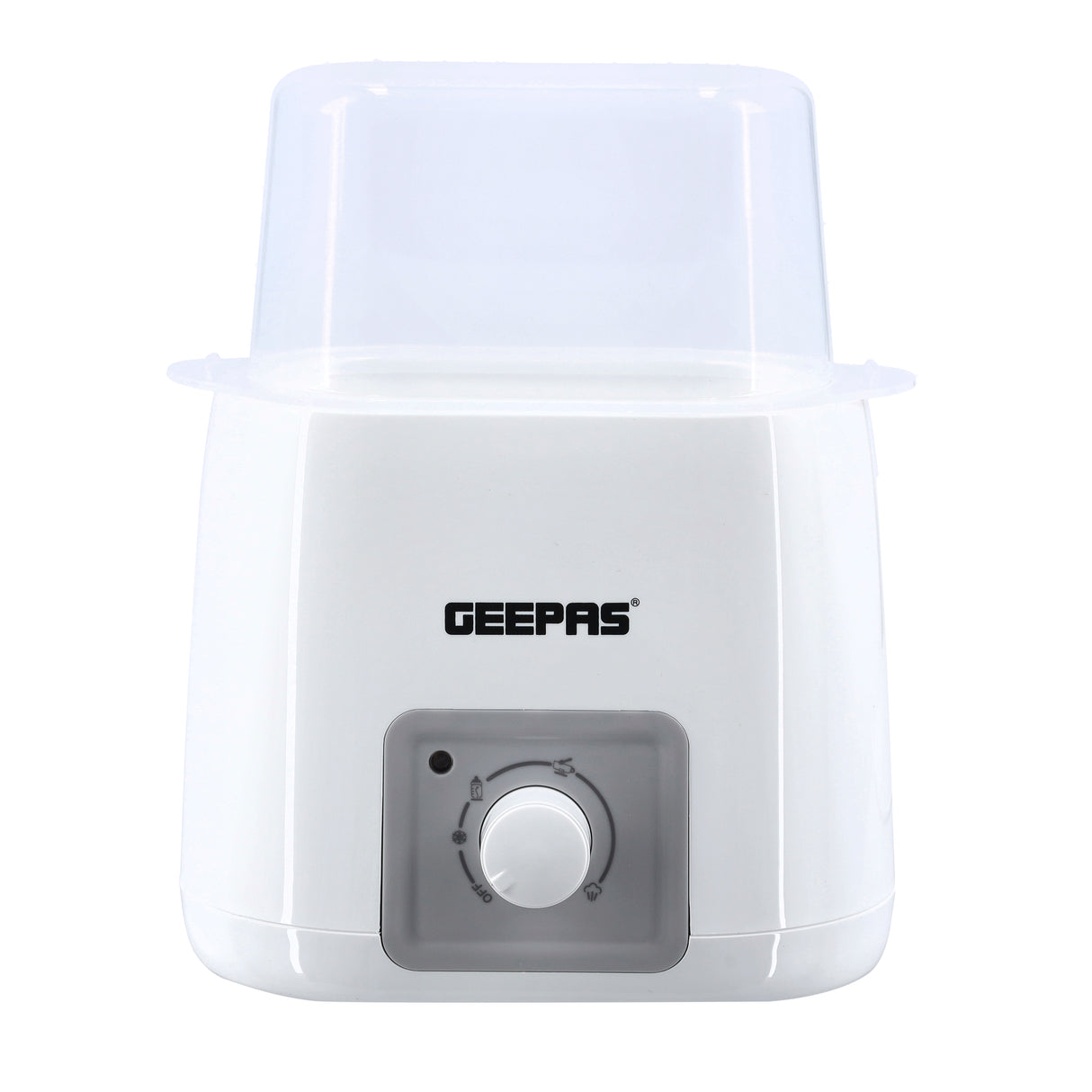 Geepas Baby Bottle Warmer 150W - 2Pcs Bottle Steam Sterilizer Capacity & Dryer with Knob in 15 Min, PP/BPA Free with Dry Protection, Drying time Control and only Drying Function | 2 Years Warranty