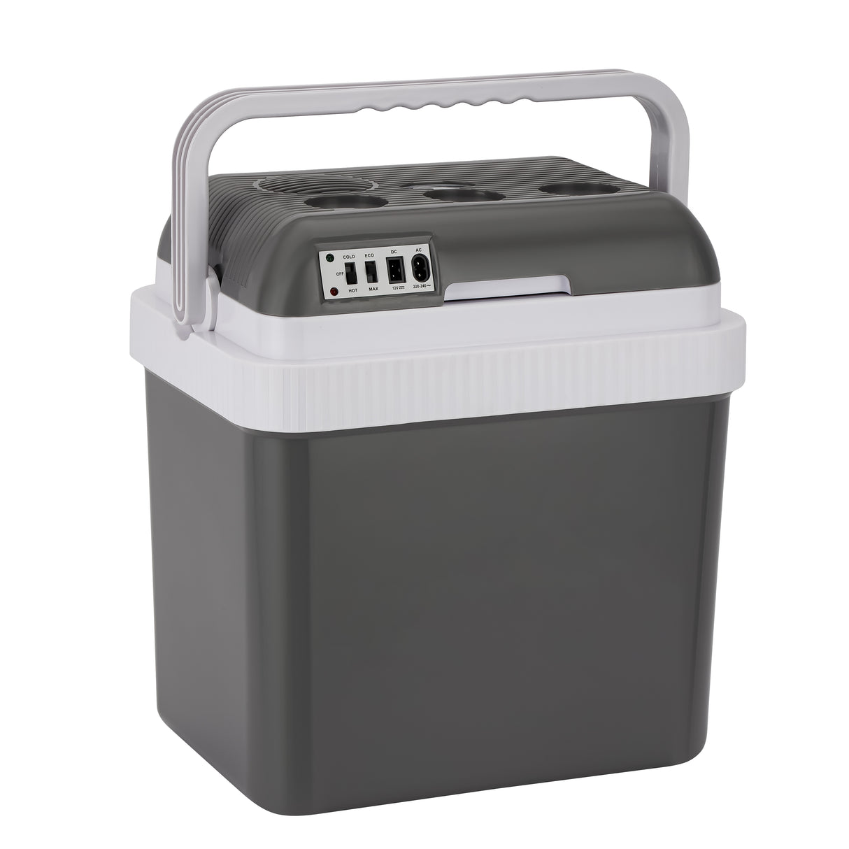 Geepas 24.0 L Hot And Cold Car Fridge- GCF63062| AC/DC Working to Keep your Things Cool| Easy to Carry, Perfect for Camping, Barbecues, Picnics| Suitable for Car and Home Use| Black, 2 Years Warranty