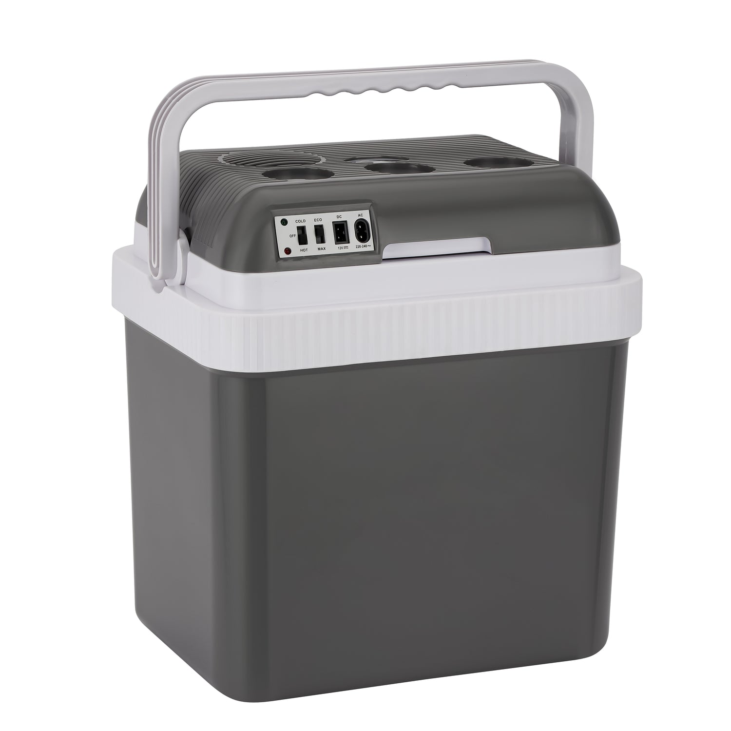 Geepas 24.0 L Hot And Cold Car Fridge- GCF63062| AC/DC Working to Keep your Things Cool| Easy to Carry, Perfect for Camping, Barbecues, Picnics| Suitable for Car and Home Use| Black, 2 Years Warranty