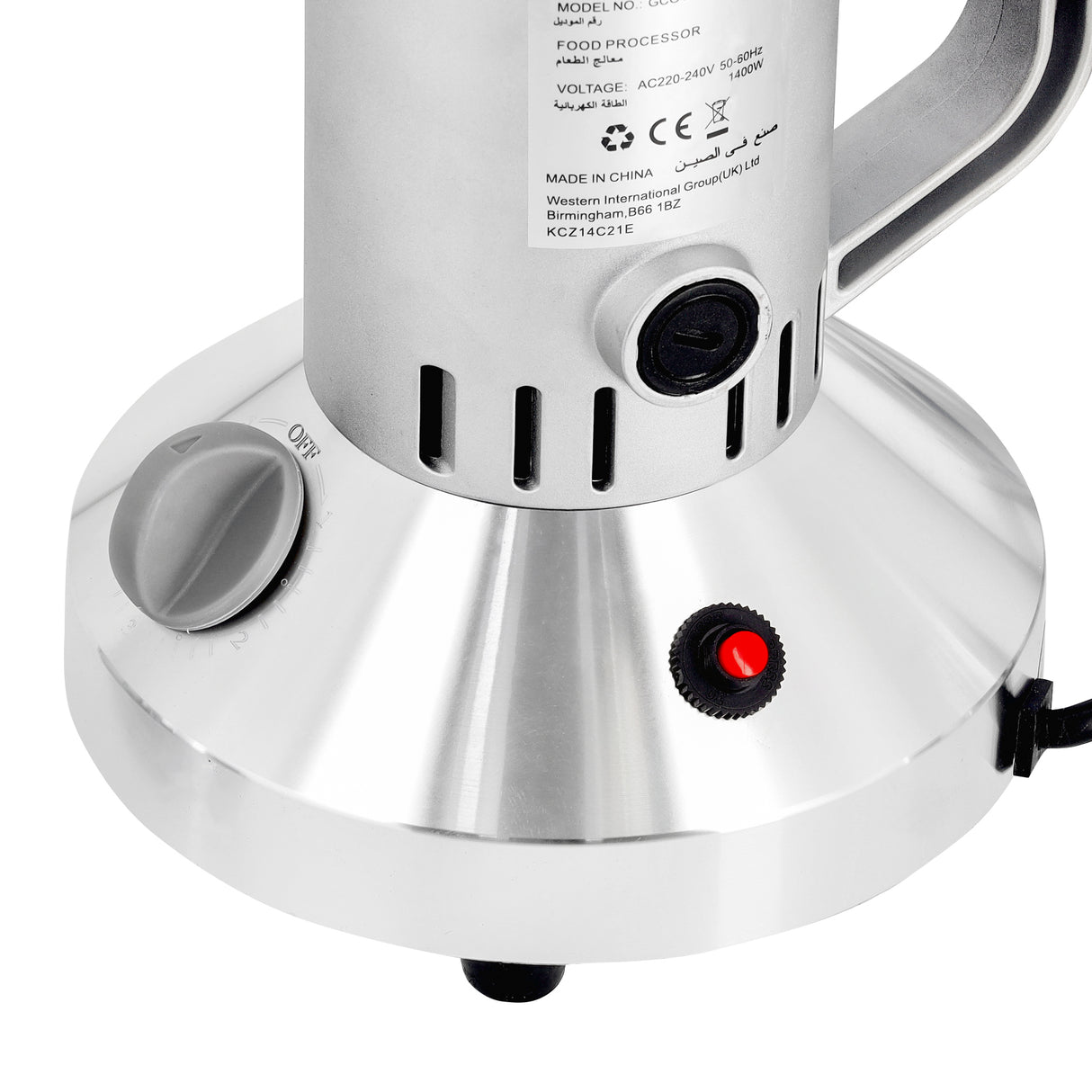 Geepas GCG41014 Food Processor | 1400W High-Speed Grinder with 300g Capacity | Durable Stainless Steel Bowl & Blade | Safety Micro Switch | Open Lid Protection