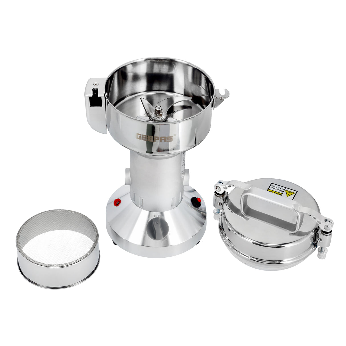 Geepas GCG41014 Food Processor | 1400W High-Speed Grinder with 300g Capacity | Durable Stainless Steel Bowl & Blade | Safety Micro Switch | Open Lid Protection