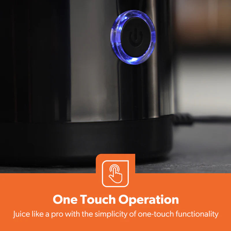 Geepas GCJ5347 Dual Head Citrus Juicer | Built-in Slicer for Easy Fruit Preparation | Strength Control & One-Press Operation | 100W| Fresh Juice Maker |2 Years Warranty