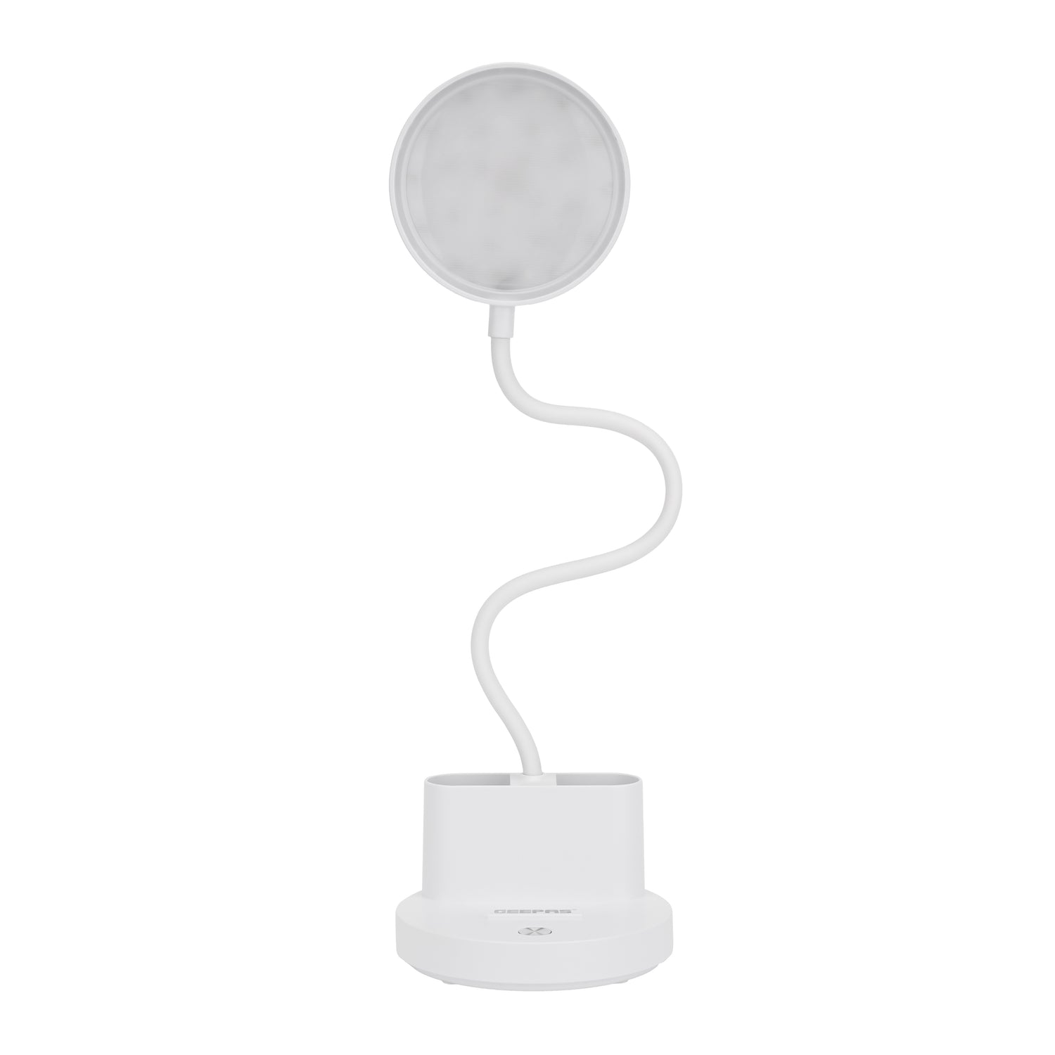 Geepas Rechargeable Reading Lamp- GDL53040/ Table Light with Phone Holder, Lithium Battery/ Perfect for Studying, Working, Travelling, Light-Weight and Compact Design