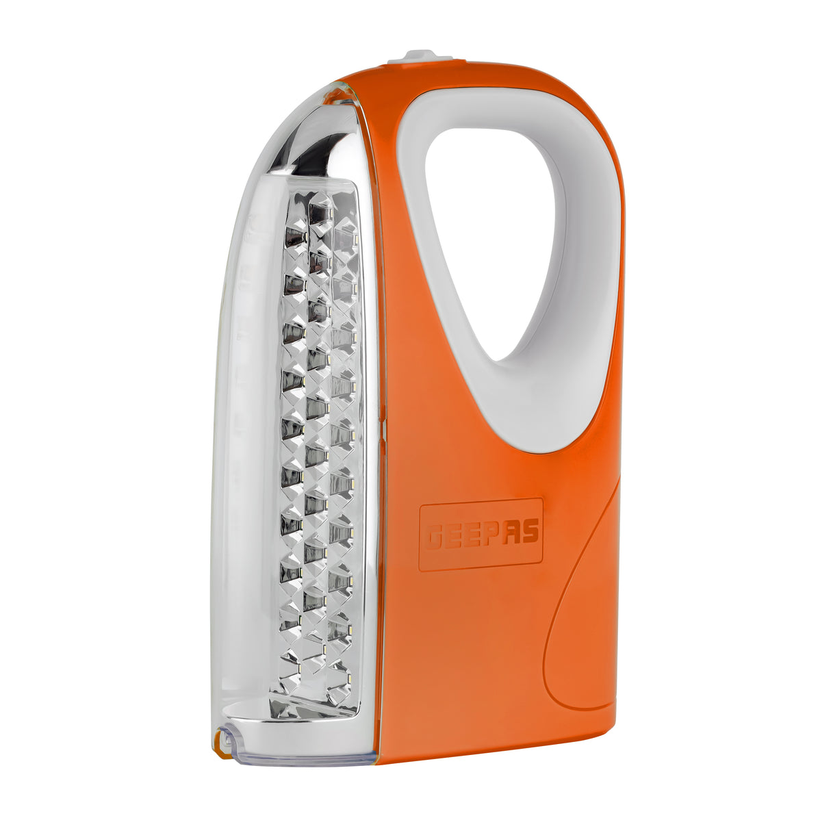 Geepas Rechargeable Emergency Lantern GE51045 | 30 SMD LEDs, 5H Backup, Solar DC Input | Portable, Lightweight with Handle | Ideal for Indoor & Outdoor,  2Year Warranty