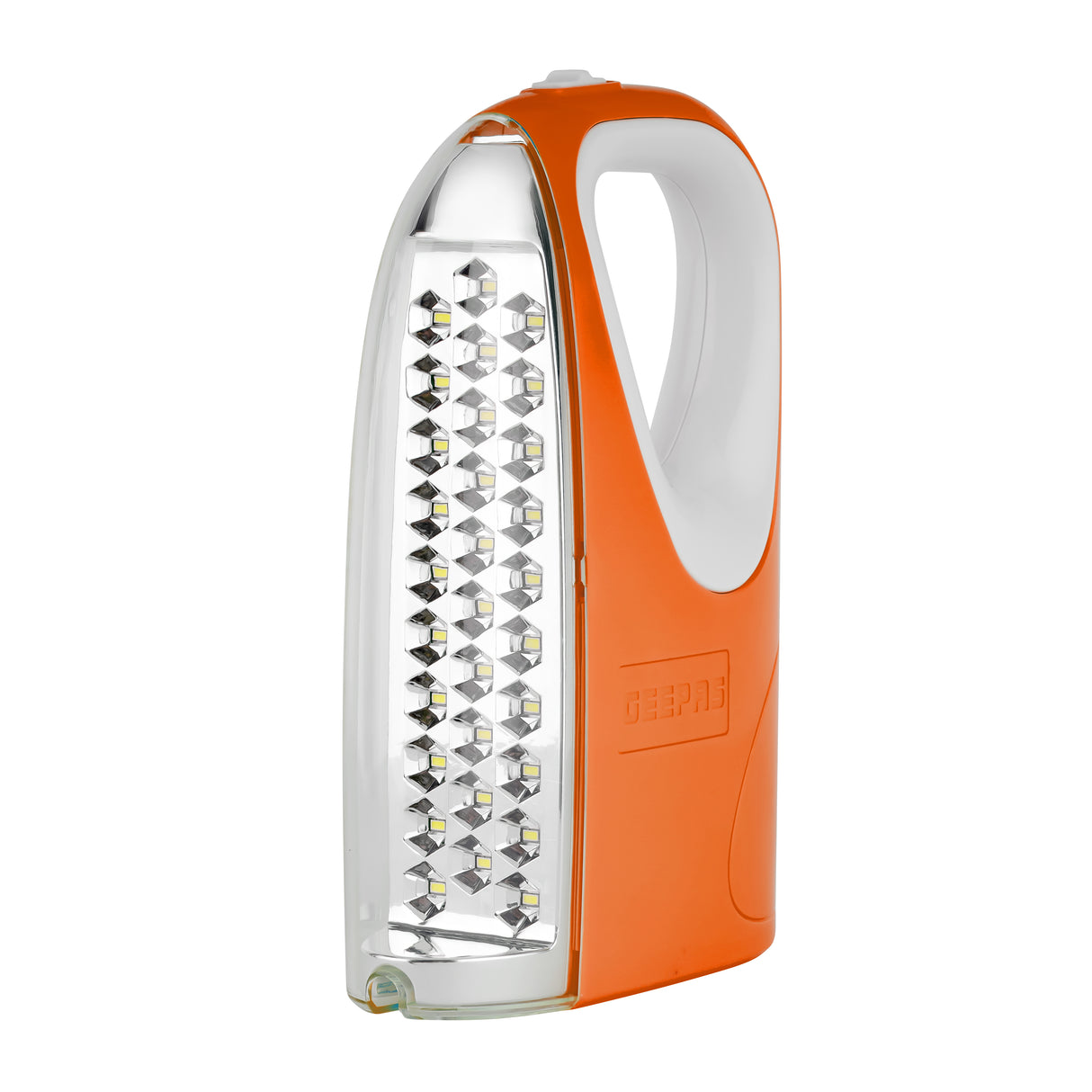 Geepas Rechargeable Emergency Lantern GE51045 | 30 SMD LEDs, 5H Backup, Solar DC Input | Portable, Lightweight with Handle | Ideal for Indoor & Outdoor,  2Year Warranty