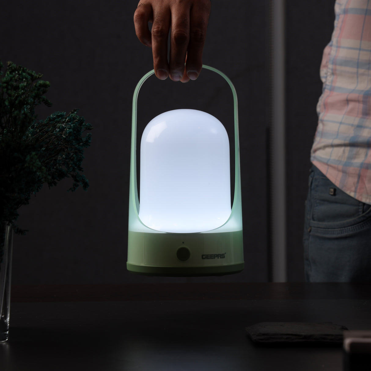 Geepas Rechargeable Emergency Lantern GE51068 | 60 SMD LEDs, 10H Backup, 360° Light, Portable & Lightweight with Handle | Perfect for Indoor & Outdoor,  2 Years Warranty