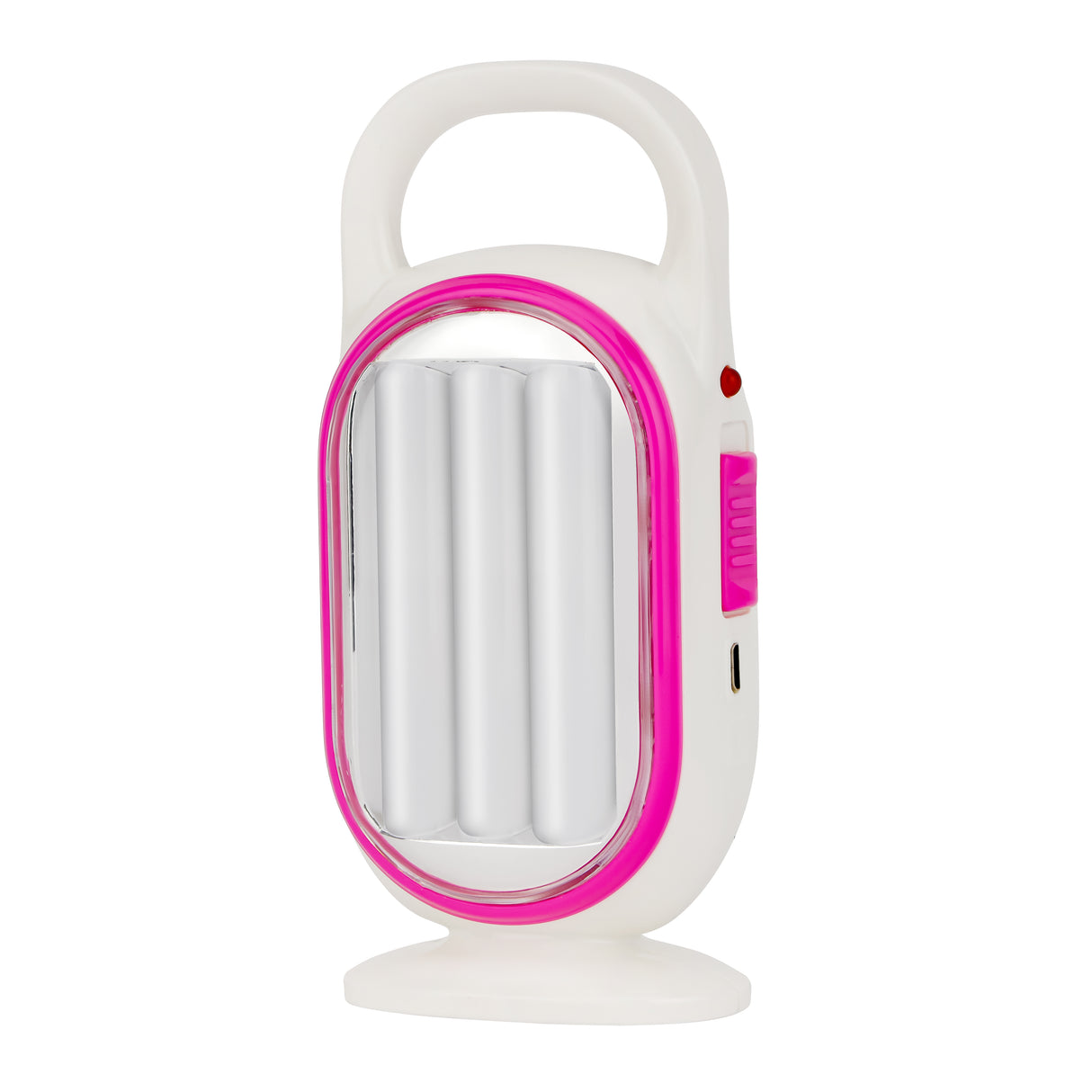 Geepas LED Emergency Lantern- GE53037| Energy Efficient Design, 27 Pieces Hi-Power LEDs, 5 Hours Working| Compact, Light-Weight Design| | Pink and White, 2 Years Warranty