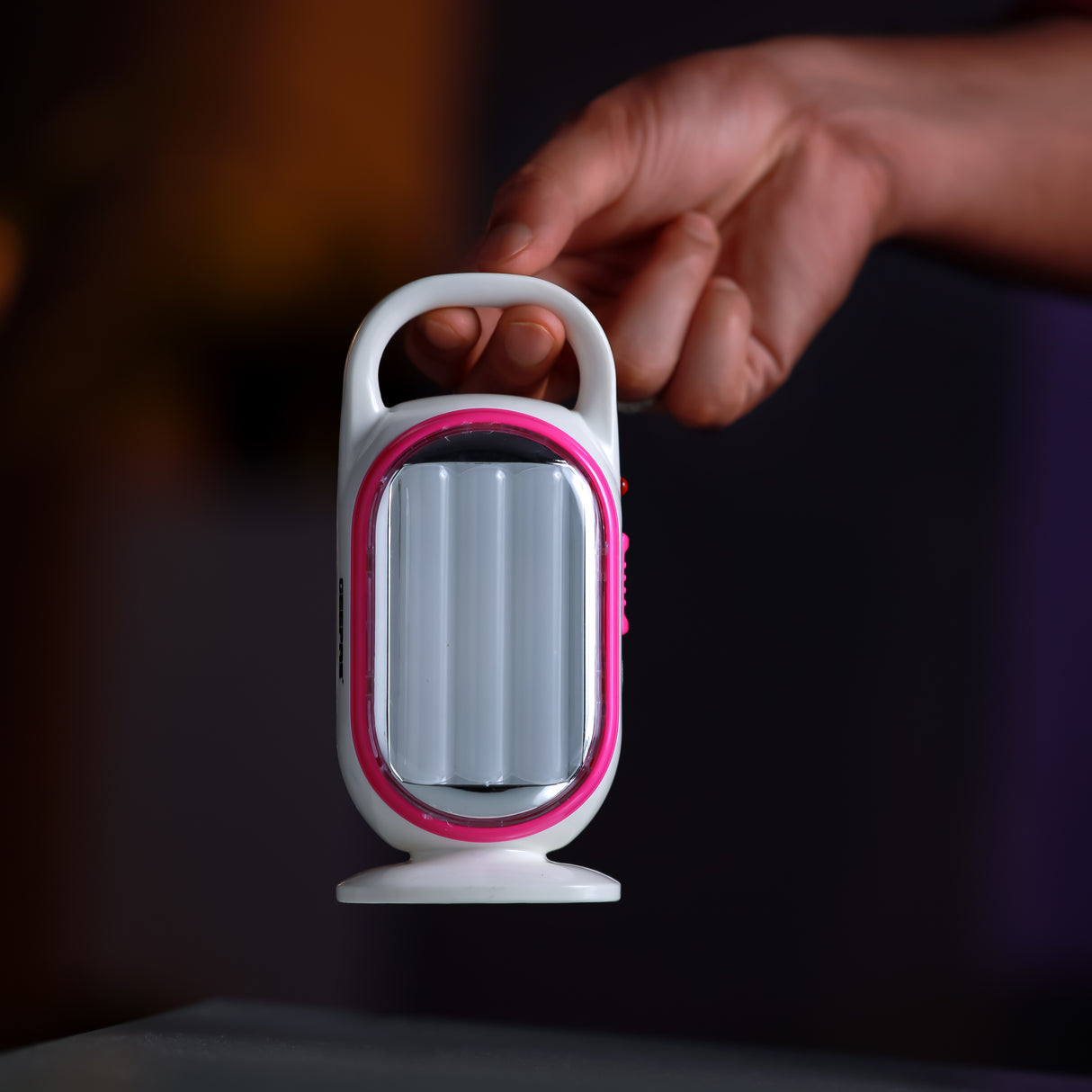 Geepas LED Emergency Lantern- GE53037| Energy Efficient Design, 27 Pieces Hi-Power LEDs, 5 Hours Working| Compact, Light-Weight Design| | Pink and White, 2 Years Warranty