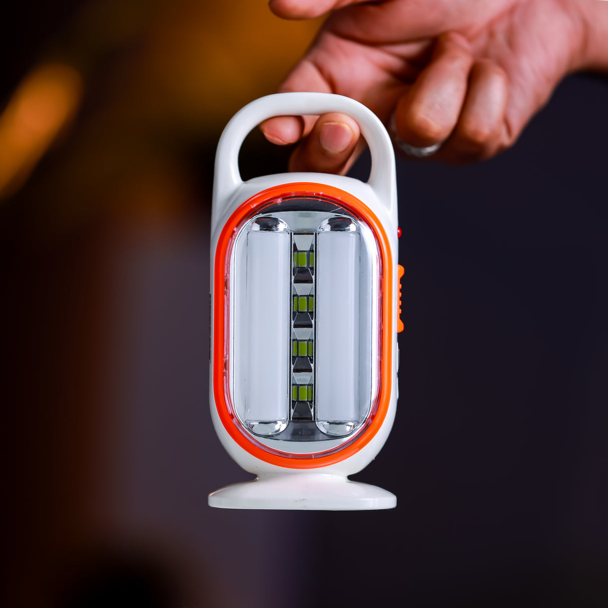 Geepas LED Emergency Lantern- GE53038| Energy Efficient Design, 22 Pieces Hi-Power LEDs,5 Hours Working| Light-Weight Design with Stand|  Red and White, 2 Years Warranty