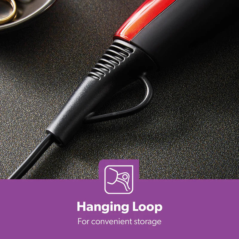 Geepas GHD86018 Hair Dryer | 2000W Powerful DC Motor | Ionic Function | Cool Shot | 2 Speeds & 3 Heat Settings | Removable Filter & Hang-Up Hook | 2 Years Warranty